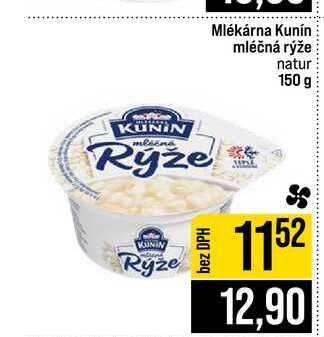 Mlékárna Kunín mléčná rýže natur 150 g