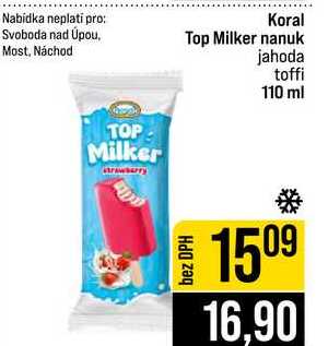 Koral Top Milker nanuk jahoda toffi 110 ml