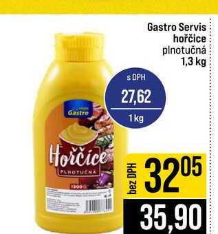 Gastro Servis hořčice plnotučná 1,3 kg