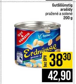 Gut&Günstig arašídy pražené a solené 200 g