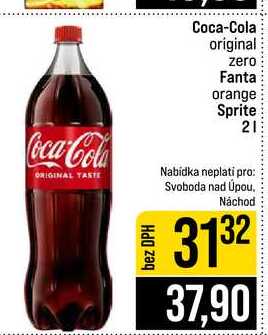 Coca-Cola original zero Fanta orange Sprite 2l