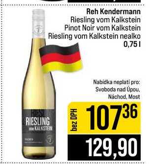 Reh Kendermann Riesling vom Kalkstein Pinot Noir vom Kalkstein Riesling vom Kalkstein nealko 0,75l