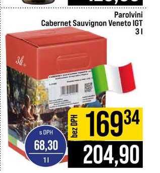 Parolvini Cabernet Sauvignon Veneto IGT 3l