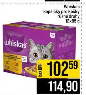 Whiskas kapsičky pro kočky různé druhy 12x85 g