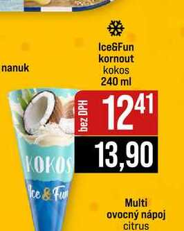 Ice&Fun kornout kokos 240 ml