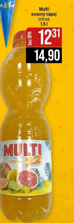 Multi ovocný nápoj citrus 1,5l