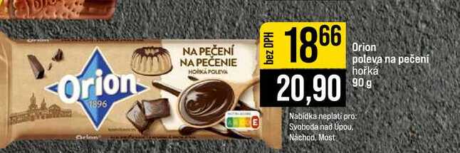 Orion poleva na pečení hořká 90 g 