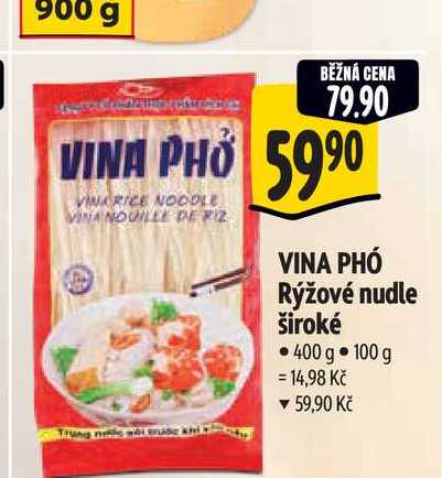 VINA PHÓ Rýžové nudle široké 400 g