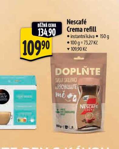   Nescafé Crema refill  instantní káva  150 g  