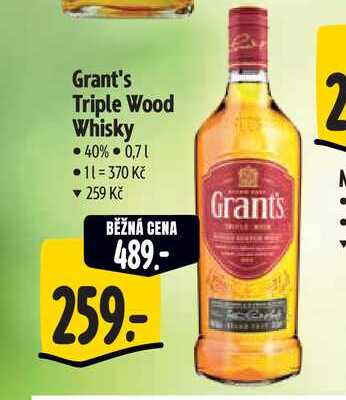 Grant's Triple Wood Whisky 40% 0,7 l
