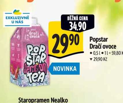 POP STAR Dračí ovoce 0,5 l