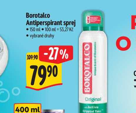 Borotalco Antiperspirant sprej 150 ml 