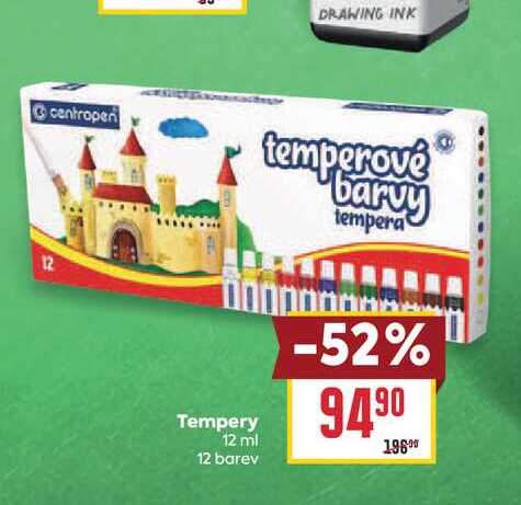 Tempery 12 ml 12 barev