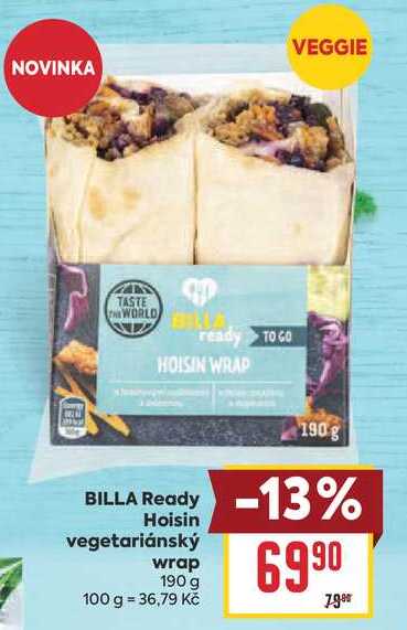 BILLA Ready Hoisin vegetariánský wrap 190 g