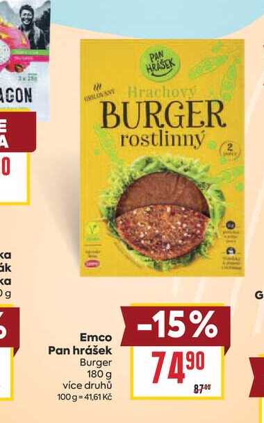 Pan hrášek Burger 180 g