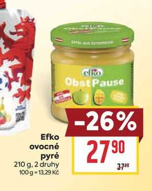 Efko ovocné pyré 210 g