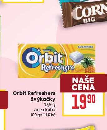 Orbit Refreshers žvýkačky 17,9 g