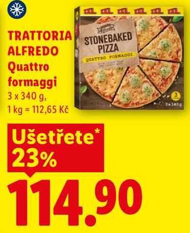 TRATTORIA ALFREDO Quattro formaggi, 3x 340 g