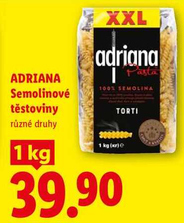 ADRIANA Semolinové těstoviny, 1 kg