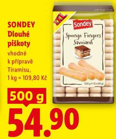SONDEY Dlouhé piškoty, 500 g