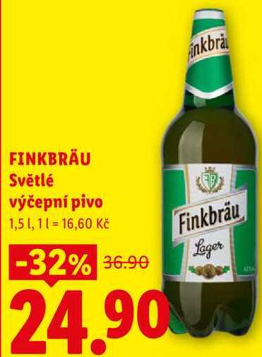 FINKBRÄU Světlé výčepní pivo, 1,5 l