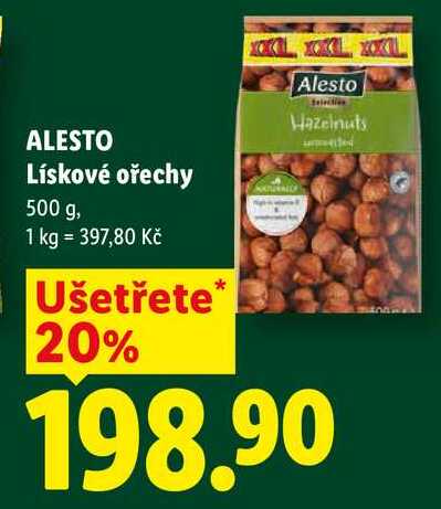 ALESTO Lískové ořechy, 500 g