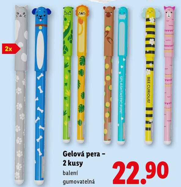 Gelová pera - 2 kusy 