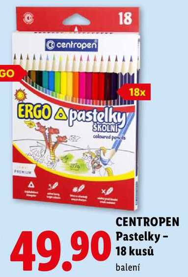 CENTROPEN Pastelky - 18 kusů 