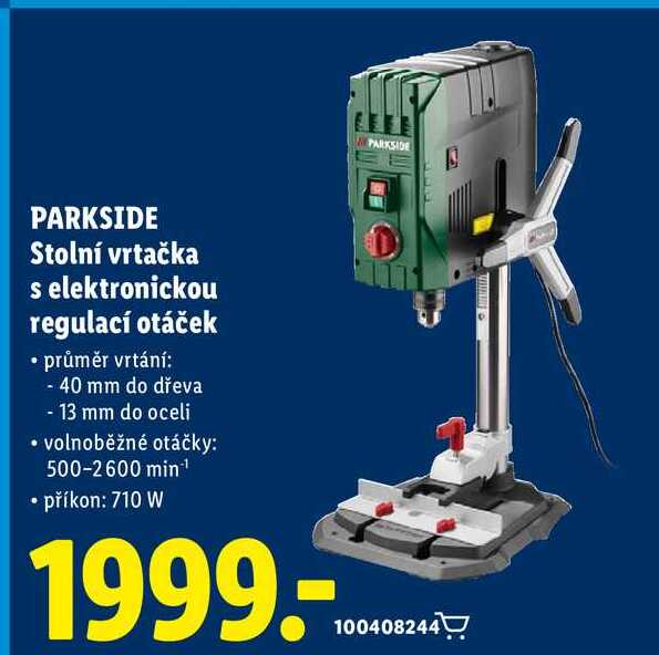PARKSIDE Stolní vrtačka s elektronickou regulací otáček