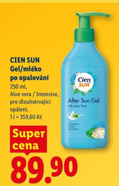 CIEN SUN Gel/mléko po opalování, 250 ml