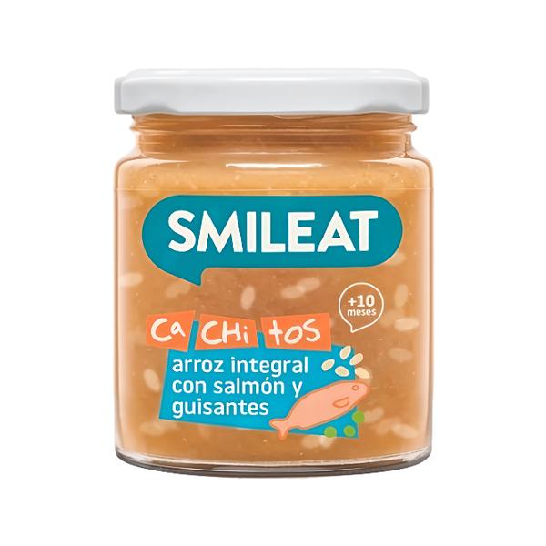 Smileat BIO příkrm losos se zeleninou, hnědou rýží s extra panenským olivovým olejem