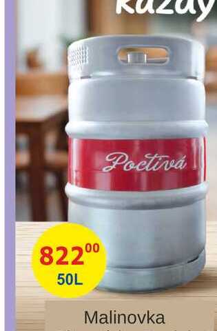 Poděbradka Poctivá Malinovka 50l