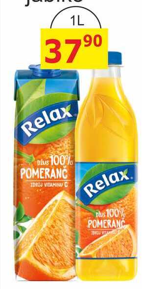 Relax 100% pomeranč 1l