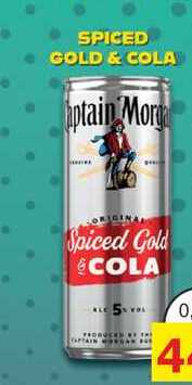 Captain Morgan Original Spiced Gold COLA, 0,25l míchaný nápoj plech