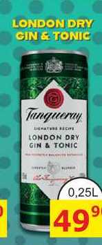 Tanqueray LONDON DRY GIN & TONIC 0,25l míchaný nápoj plech