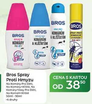 Bros Spray Proti Hmyzu Na Komary Pro Déti, Na Komary Kliště, Na Komáry Vosy Pro Děti, No Komádi Kliste 50ml-90ml