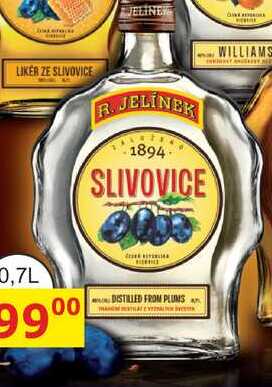 R. Jelínek Slivovice 3yo budík 45% 0,7l