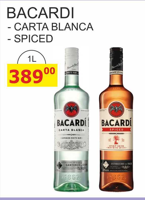 BACARDI - CARTA BLANCA - SPICED 1L 