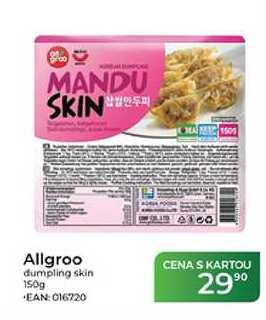 Allgroo dumpling skin 150g