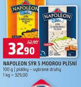 NAPOLEON SÝR S MODROU PLÍSNÍ 100 g plátky vybrané druhy
