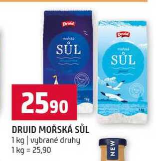 DRUID MOŘSKÁ SŮL 1 kg vybrané druhy 