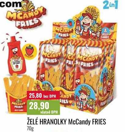 ŽELÉ HRANOLKY McCandy FRIES, 70g 