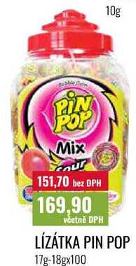 LÍZÁTKA PIN POP, 17g-18gx100