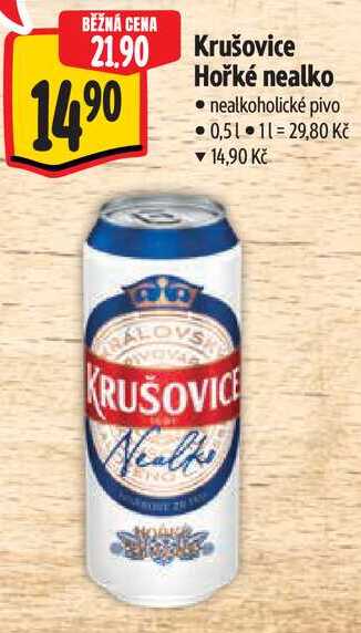 Krušovice Hořké nealko, 0,5 l