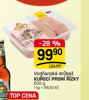 KUŘECÍ PRSNÍ ŘÍZKY 600 g 