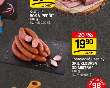GRIL KLOBÁSA OD MISTRA* 100 g