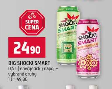 BIG SHOCK! SMART 0,5l energetický nápoj vybrané druhy
