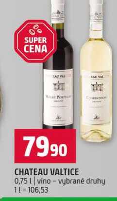 CHATEAU VALTICE 0,75l vino vybrané druhy