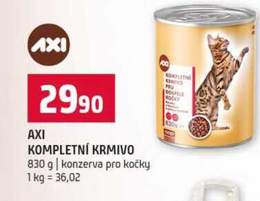 AXI KOMPLETNÍ KRMIVO 830 g konzerva pro kočky 