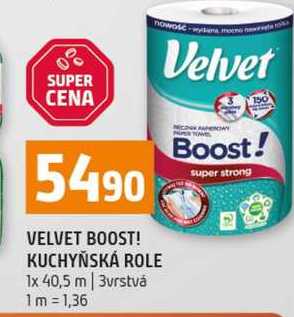 VELVET BOOST! KUCHYŇSKÁ ROLE 1x 40,5 m 3vrstvá 